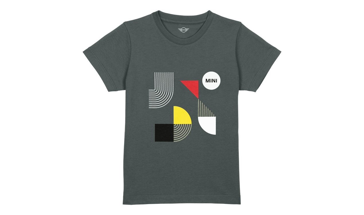 MINI Genuine Childrens Kids T Shirt Tee Top Wordmark Graphic Sage Multicoloured 
