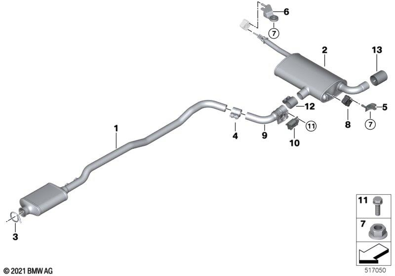 Genuine Exhaust Tail Pipe Trim Bright Chrome 90mm Diameter 18 30 8 668 527