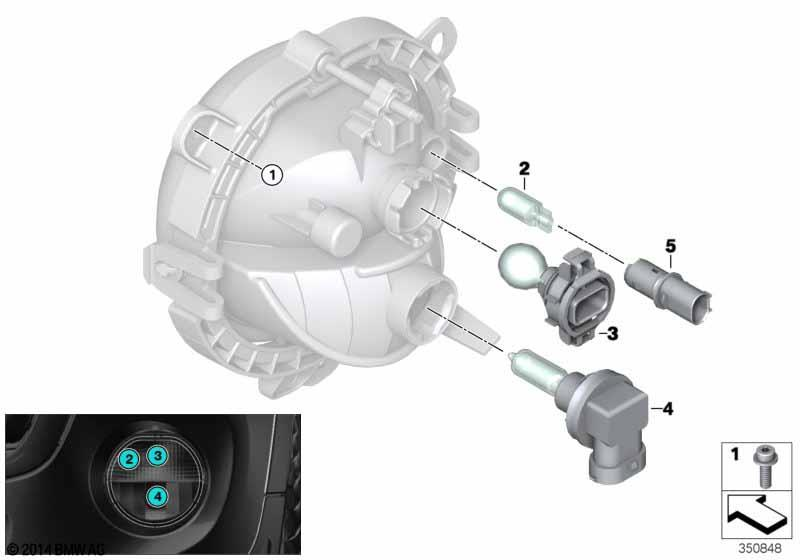 Genuine Bumper Headlight Parking Light Bulb Socket 63 12 7 703 969