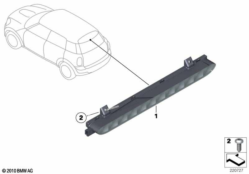 Genuine Third Stop Lamp White 63 25 7 221 834