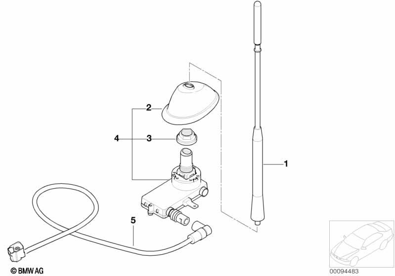Genuine Antenna / Aerial Top Fixing Nut 65 20 1 480 013