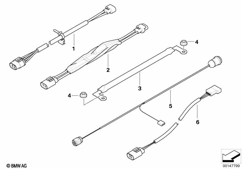 Genuine Trunk Bonnet / Boot Lid Ground Earth Strap Wire /Wiring 65 31 6 958 554