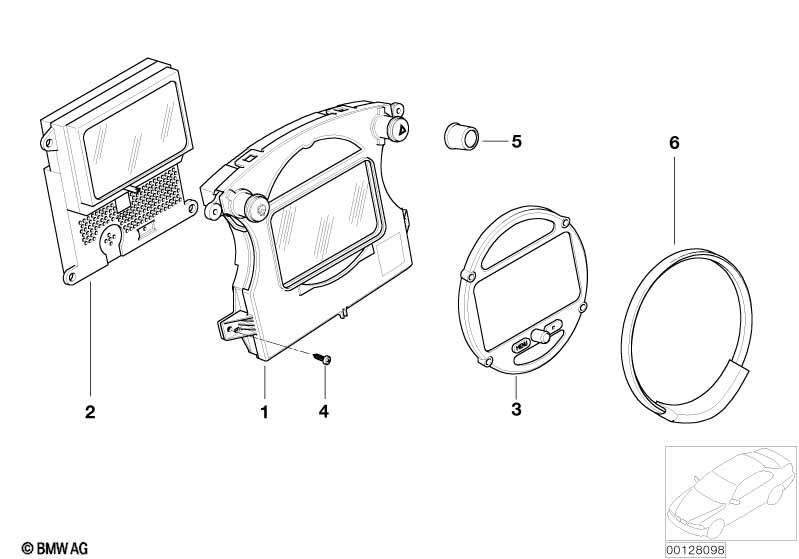 Genuine Navigation Unit Front Trim Cover 65 90 6 917 267