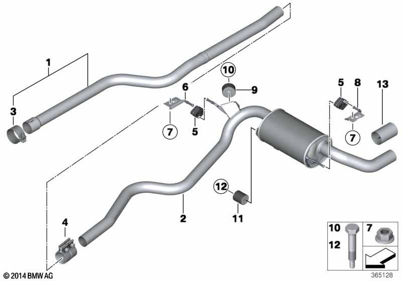 Genuine Exhaust Tailpipe Trim Chrome 18 30 7 610 634