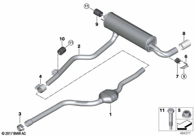 Genuine Exhaust Tailpipe Trim Alu Look 18 30 7 622 763