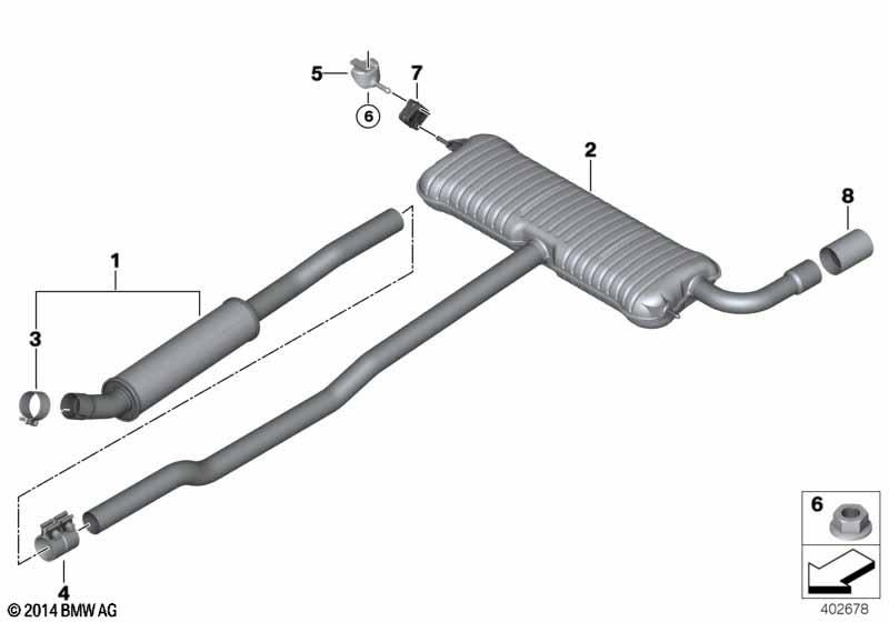 Genuine Exhaust Tailpipe Trim Chrome 18 30 8 648 042