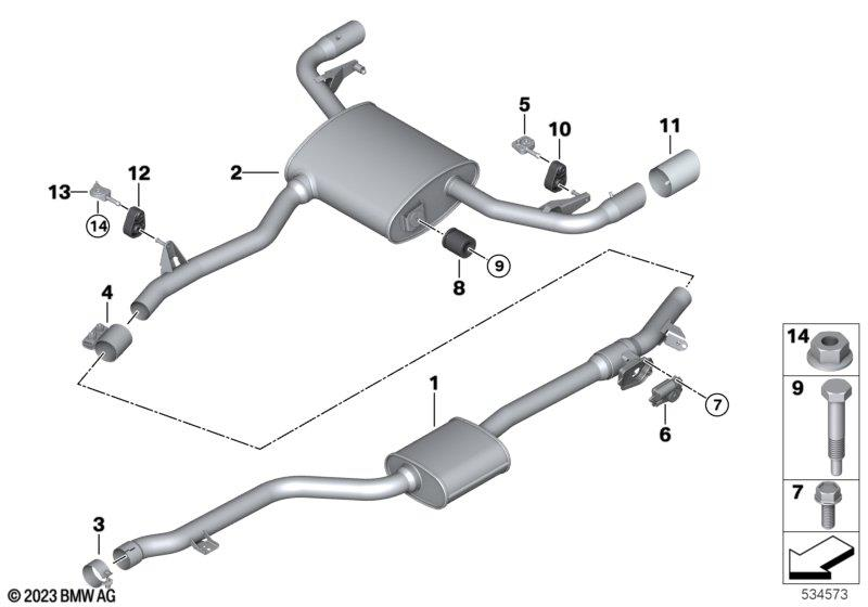 Genuine Exhaust Tailpipe Trim Chrome 90mm Diameter 18 30 8 658 210