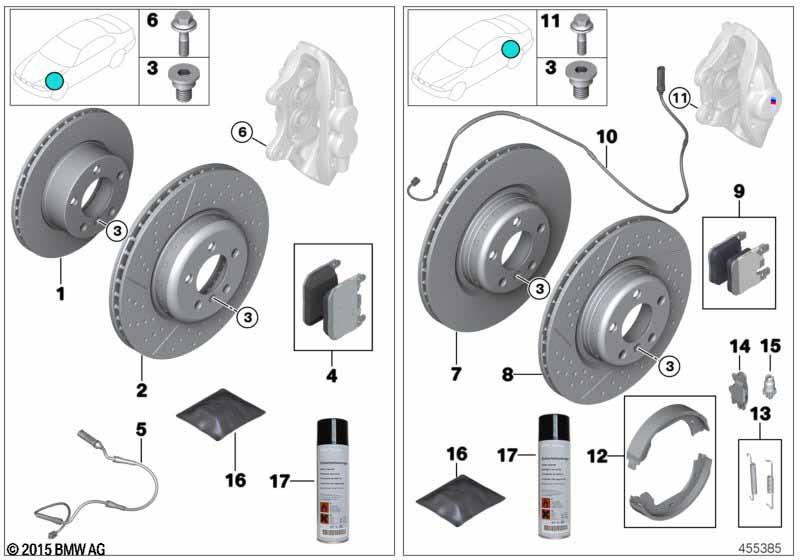 Genuine Rear Brake Pads Repair Kit S4007 34 21 2 284 766