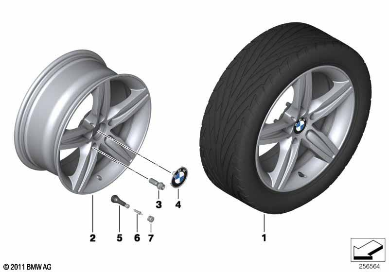 Genuine 17" Wheel Rim Disc Light Alloy Orbit Grey 7.5Jx17 ET:43 36 11 6 850 151