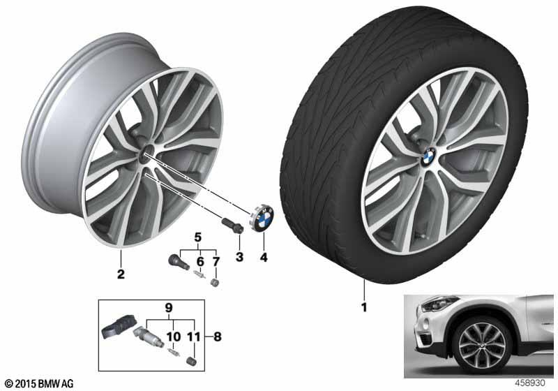 Genuine 19" Wheel Rim Disc Light Alloy Orbit Grey 8Jx19 ET:47 36 11 6 851 785