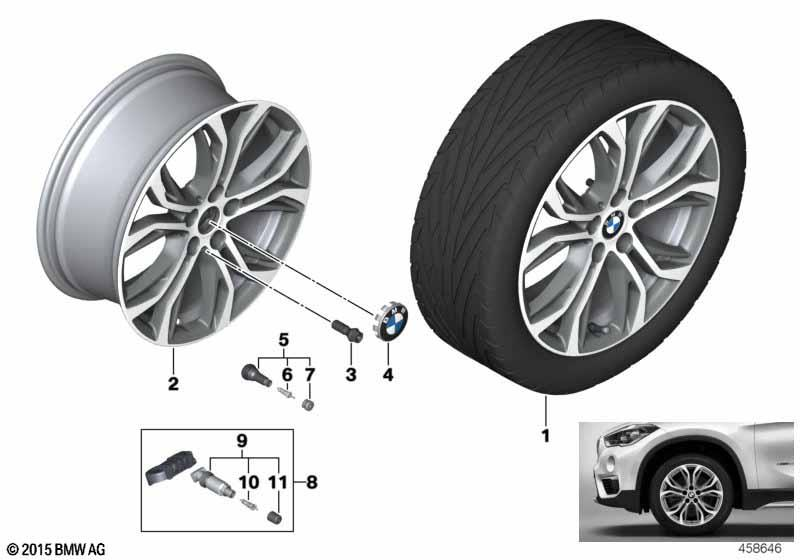 Genuine 18" Wheel Rim Light Alloy Ferric Grey 7.5Jx18 ET:51 36 11 6 856 067
