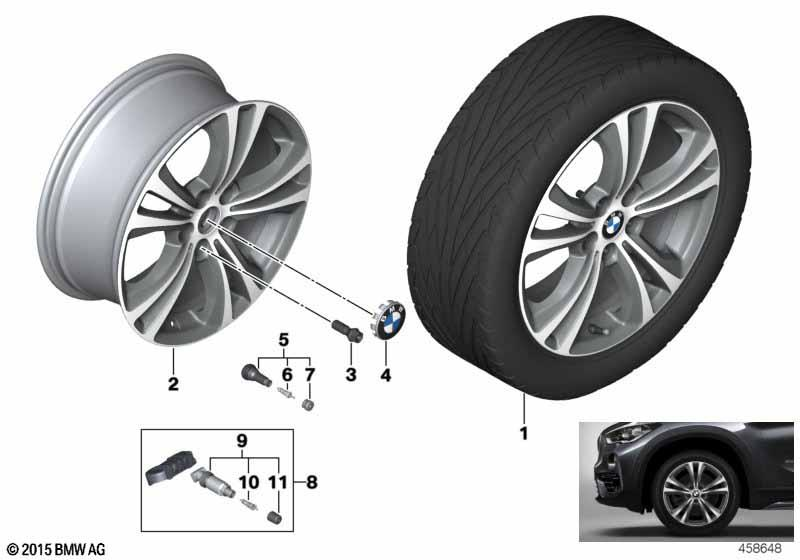 Genuine 18" Wheel Rim Light Alloy Ferric Grey 7.5Jx18 ET:51 36 11 6 856 069