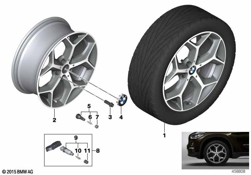 Genuine 18" Wheel Rim Disc Light Alloy Orbit Grey 7.5Jx18 ET:51 36 11 6 856 070