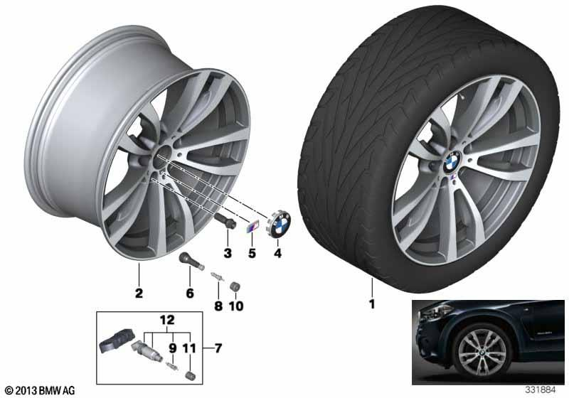 Genuine 20" Wheel Rim Light Alloy Ferric Grey 11Jx20 ET:37 36 11 7 846 791