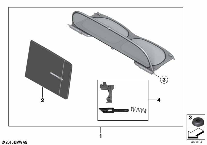 Genuine Wind Deflector 54 34 2 757 001