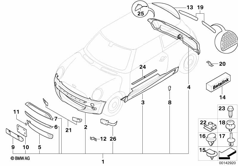 Genuine Turn Signal Light / Blinker Lamp Adapter Plate 63 13 6 920 889