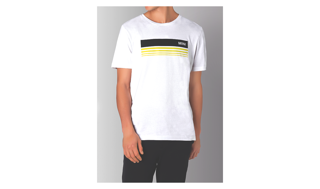 Genuine D Stripes Wordmark Mens T-Shirt Tee Top Cotton Round Neck