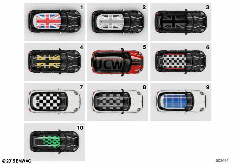 Genuine Standard Roof Decoration JCW 51 14 2 459 036