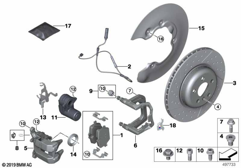 Genuine Rear Brake Discs Set Ventilated 345x24 M 34 20 8 856 161