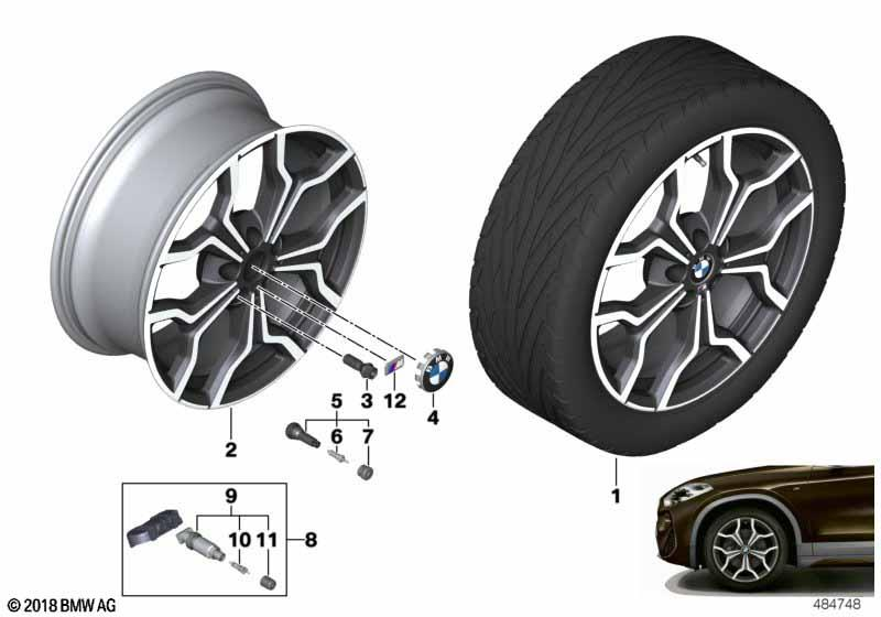 Genuine 19" Disc Wheel Rim Light Alloy Orbit Grey 8Jx19 ET:47 36 10 8 009 759