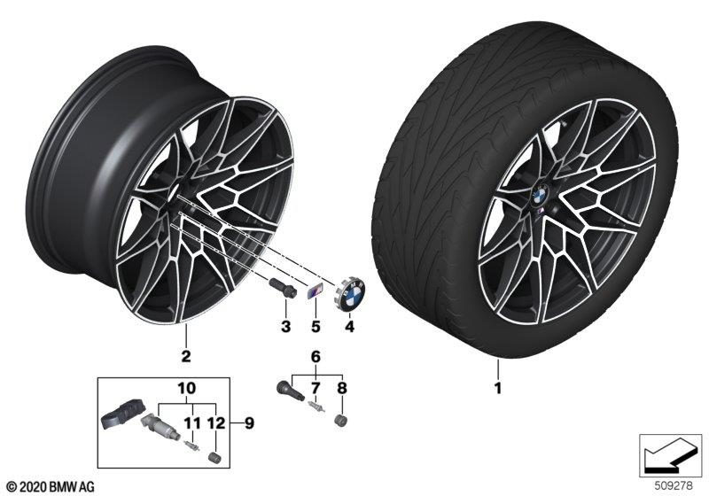 Genuine 20" Disc Wheel Rim Light Alloy Jet Black 10.5Jx20 ET:20 36 10 8 093 837