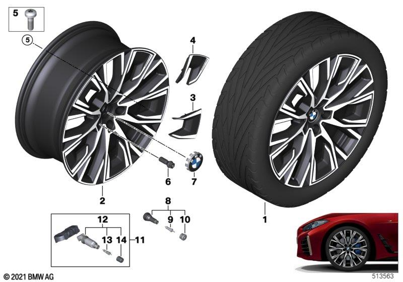 Genuine 20" Disc Wheel Light Alloy Midnight Grey 8.5Jx20 ET:35 36 10 8 747 310