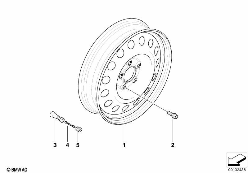 Genuine 18" Compact Spare Wheel Rim Steel Black 5Jx18 ET:14 36 11 6 768 861