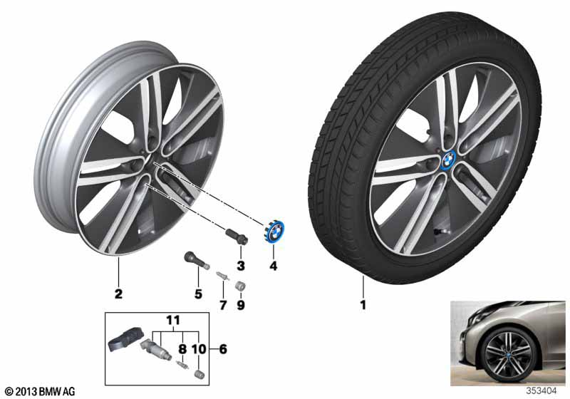Genuine 20" Disc Wheel Rim Light Alloy Jet Black 5Jx20 ET:43 36 11 6 856 898