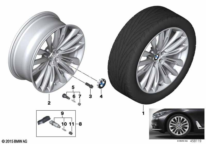 Genuine 20" Wheel Rim Light Alloy Polished 10Jx20 ET:41 36 11 6 868 052