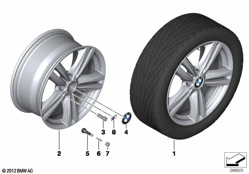Genuine 18" Wheel Rim Light Alloy 18 Inch 7.5Jx18 ET:45 36 11 7 845 852