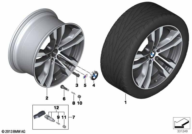 Genuine 20" Disc Wheel Light Alloy Bright Turned 11Jx20 ET:37 36 11 7 846 789