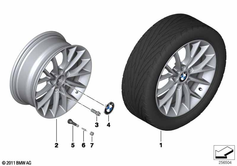 Genuine 17" Wheel Rim Disc Light Alloy Reflex Silver 7Jx17 ET:40 36 31 6 796 205