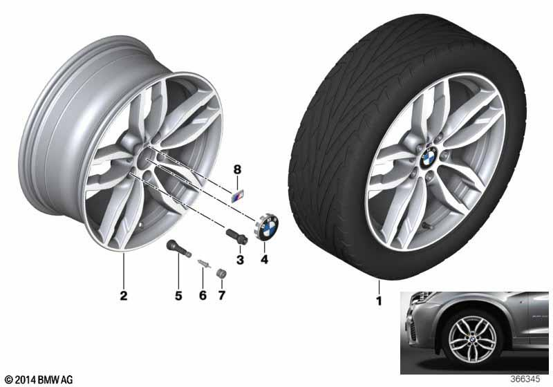 Genuine 19" Wheel Rim Light Alloy Ferric Grey 8.5Jx19 ET:38 36 11 7 849 661