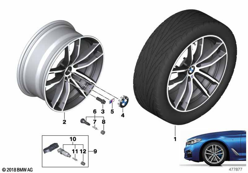 Genuine 18" Wheel Rim Light Alloy Ferric Grey 9Jx18 ET:44 36 11 7 855 082
