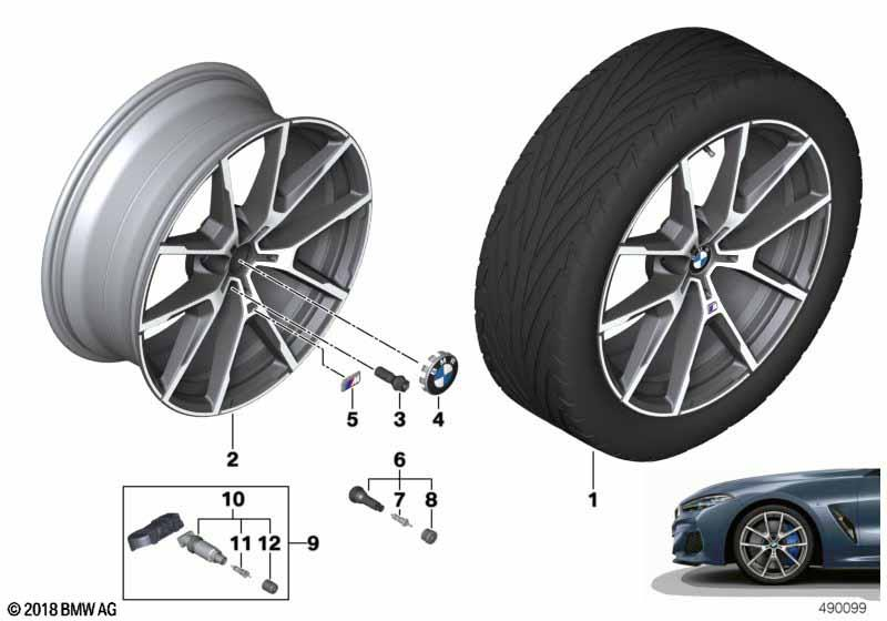 Genuine 20" Disc Wheel Rim Light Alloy Jet Black 9Jx20 ET:41 36 11 8 072 024