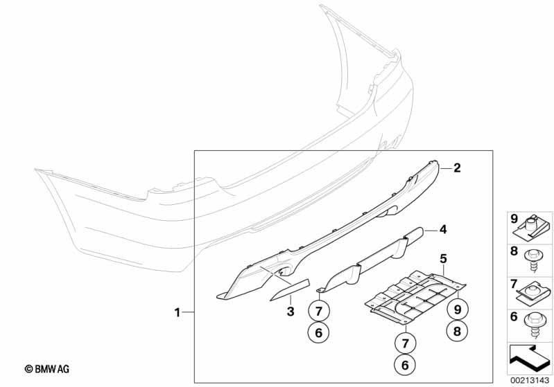 Genuine Diffuser HP Adhesive Film Set Car Styling Exterior 51 12 2 167 219