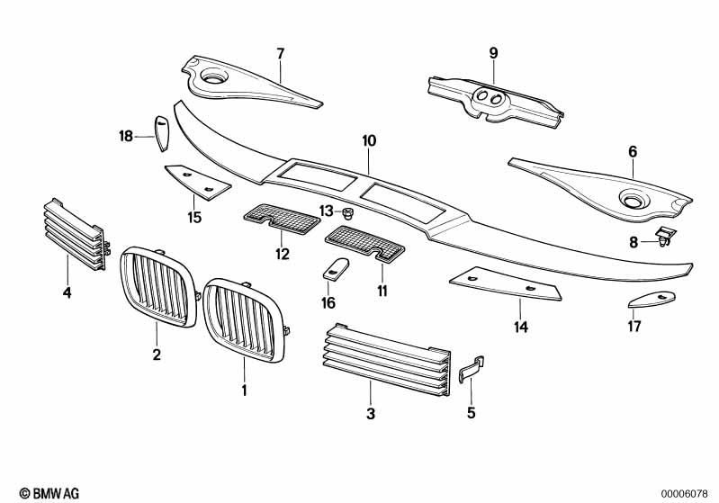 Genuine Left Passenger Side NS Nearside Air Inlet Grille 51 13 1 940 907