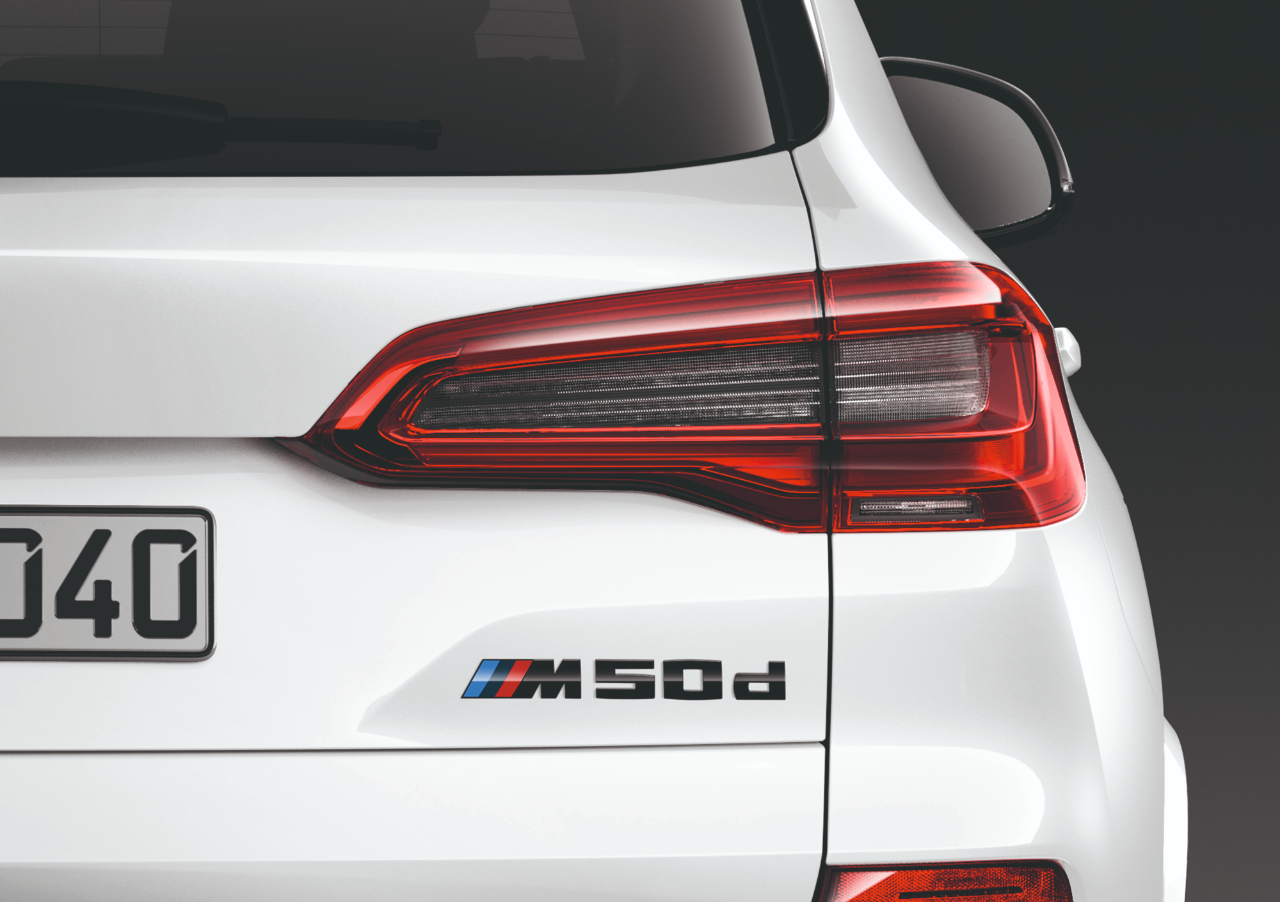Genuine Lettering Emblem Badge Logo Black Painted M50D 51 14 2 472 838