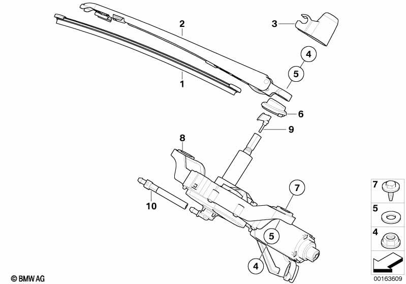 Genuine Rear Window Windscreen Water Spray Nozzle Jet Spare 67 63 7 194 798