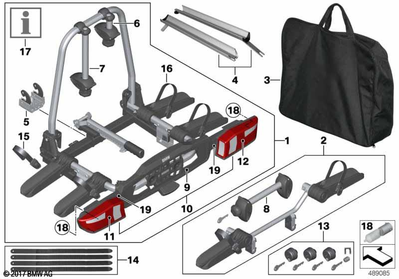 Genuine Rear Tail Light Lamp Hinge For Bike Rack Pro And Pro 2.0 82 79 2 433 206