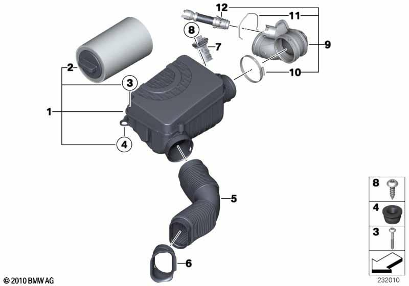 Genuine Intake Silencer Blow By Pipe Replacement Spare 13 71 8 513 538