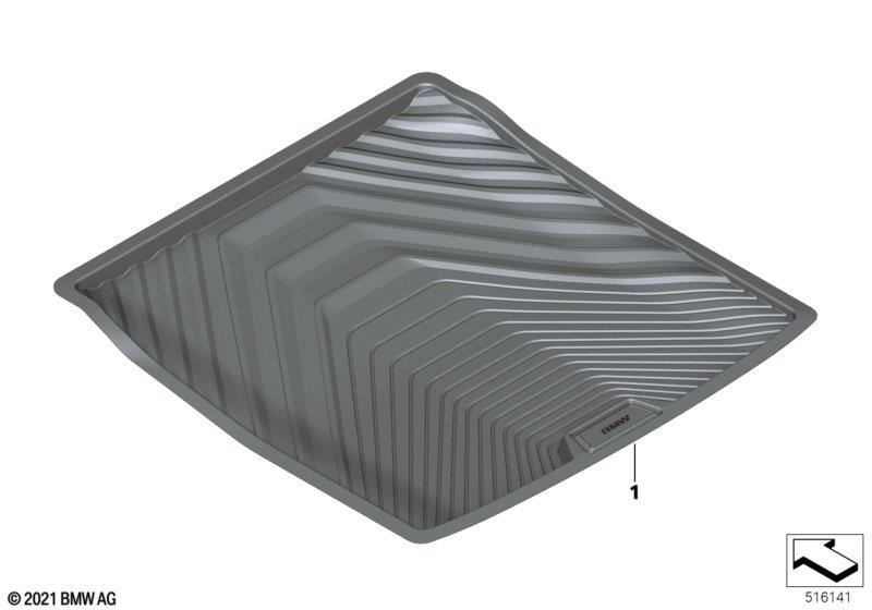 Genuine Fitted Luggage Compartment Car Boot Mat Basis 51 47 2 475 282