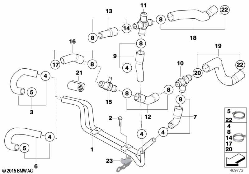 Genuine Coolant Hose Pipe Line Replacement Spare Part 17 12 7 518 574