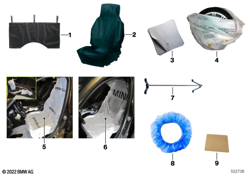 Genuine Protective Mats Footwell 500 Pieces 83 19 2 163 670