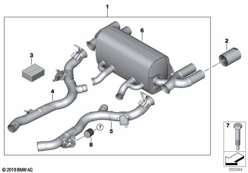 Genuine Exhaust Fastening Set M Performance Replacement Spare 18 30 2 409 610