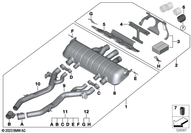 Genuine Exhaust Fastening Set M Performance Replacement Spare 18 30 5 A23 285