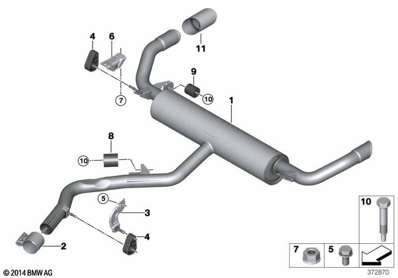Genuine Exhaust Tail Pipe Trim Chrome Tailpipe Replacement 18 30 7 633 311