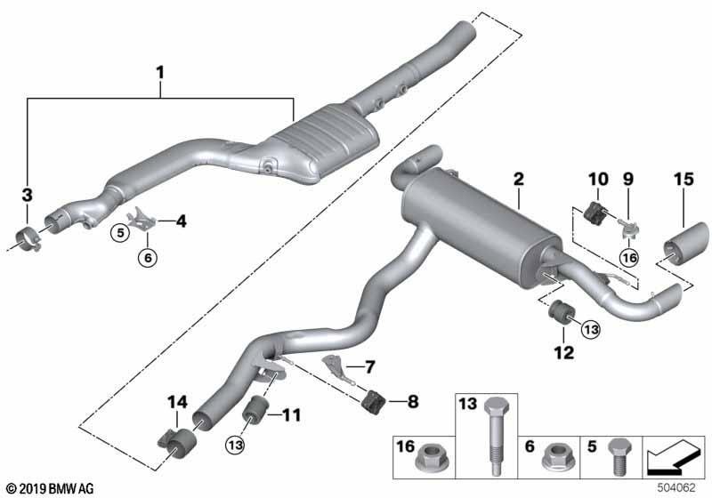Genuine Exhaust Tail Pipe Trim Black Chrome 90mm Diameter 18 30 8 485 761