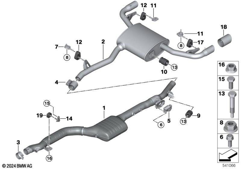 Genuine Exhaust Tail Pipe Trim Black Chrome 90mm Diameter 18 30 8 691 859