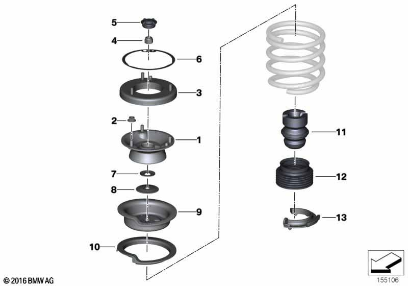 Genuine Suspension Upper Coil Spring Plate Replacement Spare 31 33 6 759 452